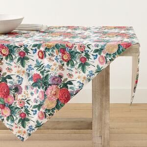 Pottery Barn Margeaux Oversized Embroidered Cotton Table Throw Cloth 50 x 70 NEW